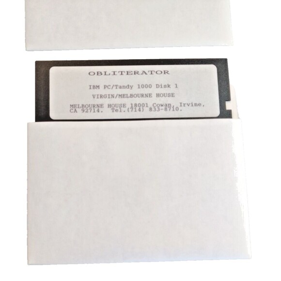 Obliterator PC 1989 Psygnosis Shooter Video Game Floppy Virgin Melbourne House - Picture 11 of 11